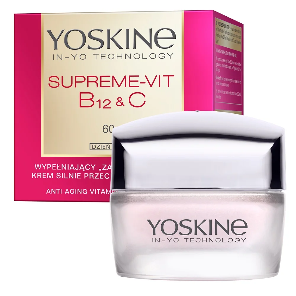 Yoskine Supreme-Vit B12 & C, wypełniający krem silnie przeciwzmarszczkowy do twarzy na dzień 60+, 50 ml