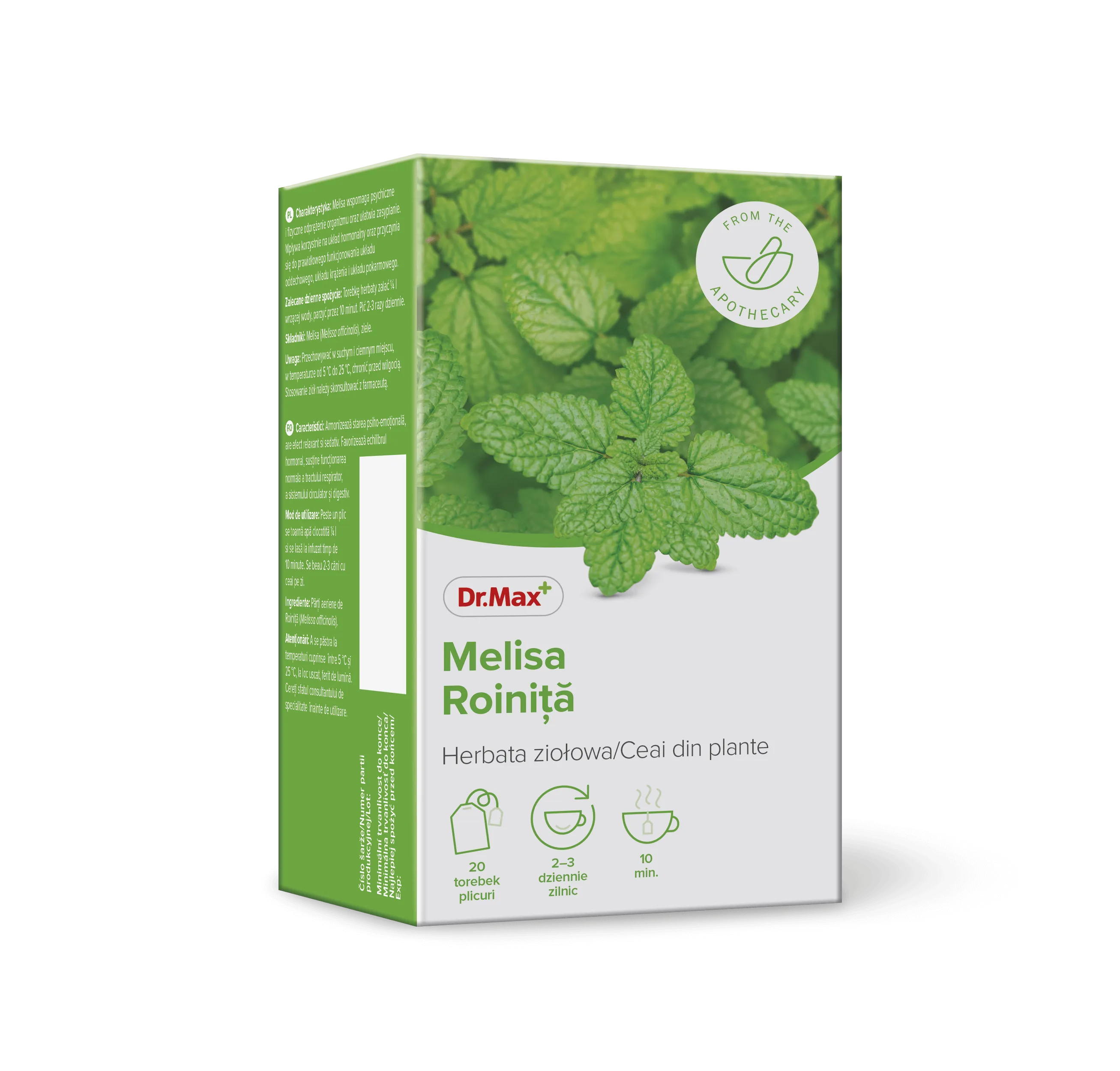 Melisa Dr.Max, herbata ziołowa, 20 saszetek