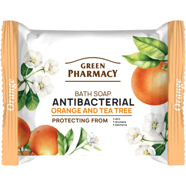 Green Pharmacy, mydło w kostce, pomarańcza i drzewo herbaciane, 100 g