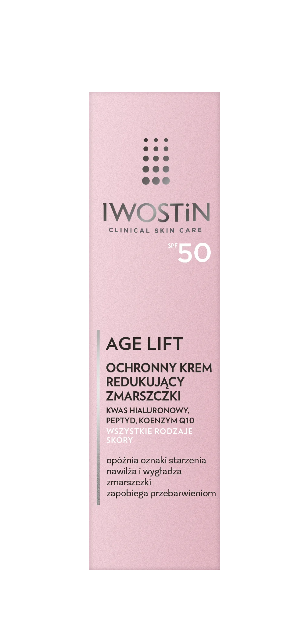 Iwostin Age Lift, ochronny krem redukujący zmarszczki z filtrem SPF50, 40 ml