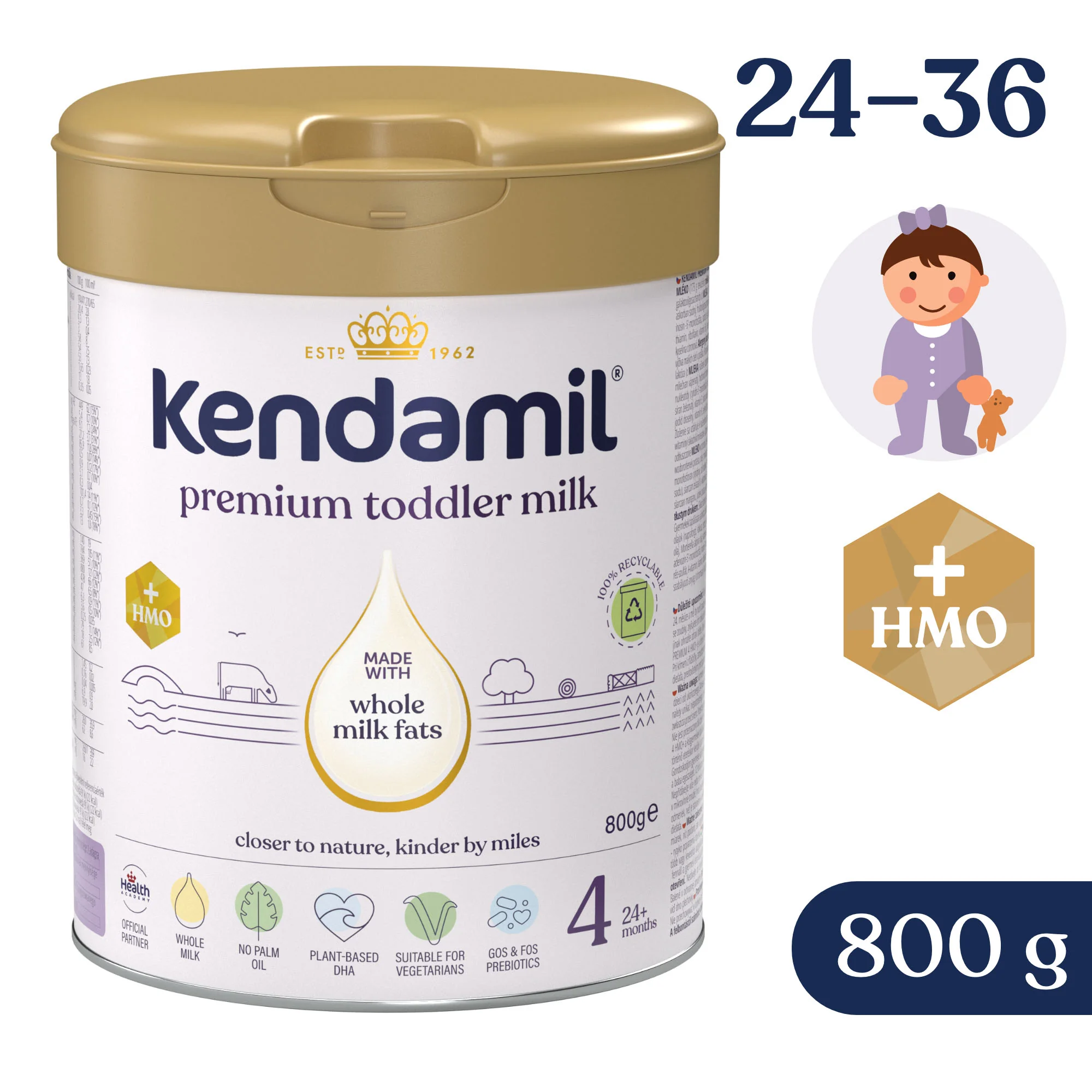 Kendamil Premium 4 HMO+ mleko następne, 800 g