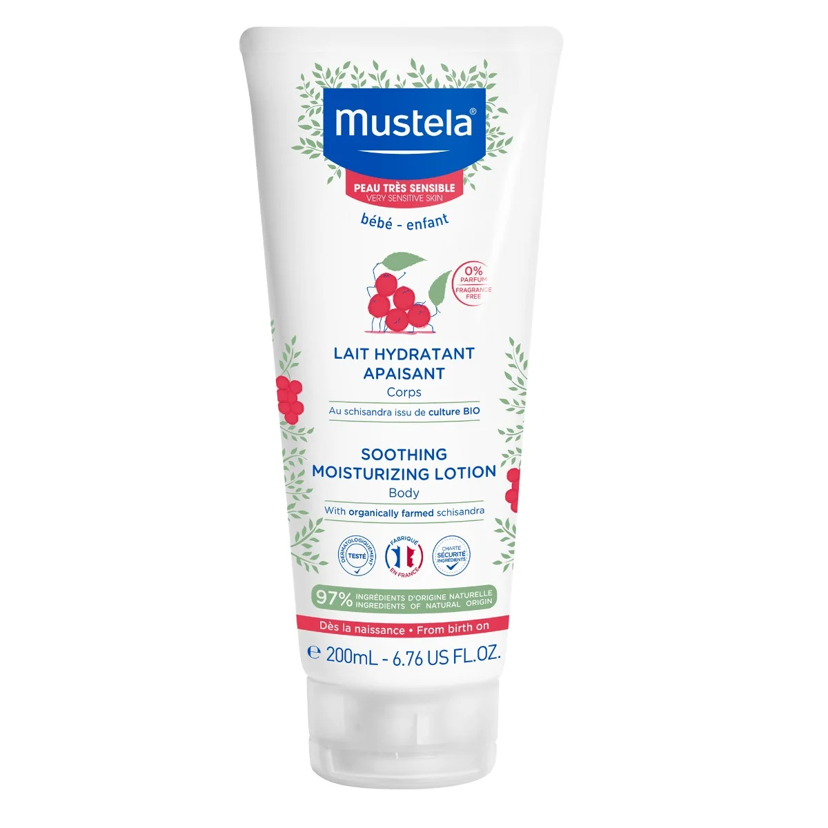 Mustela, mleczko łagodzące nawilżające, 200 ml