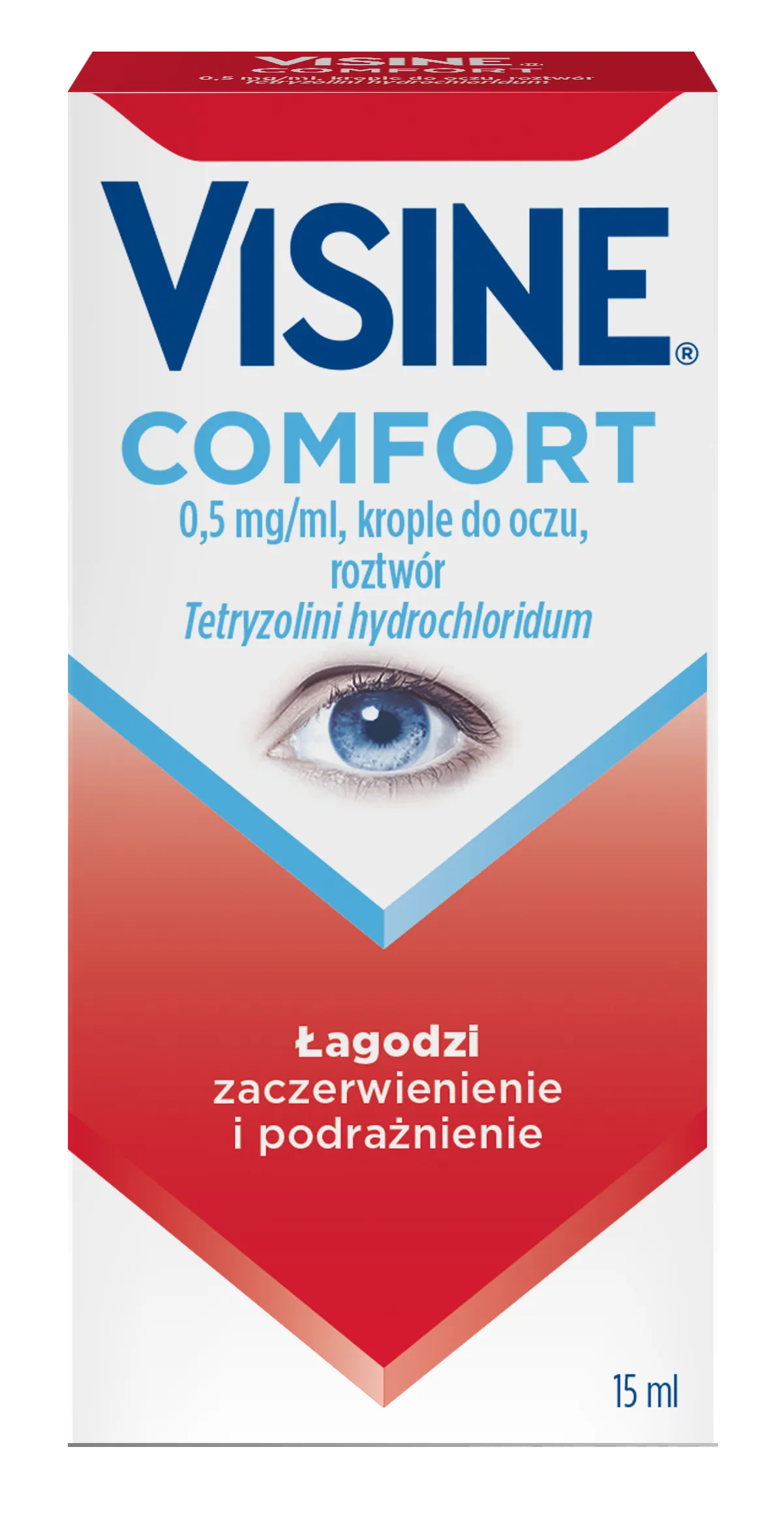 Visine Comfort, 0,5 mg/ml, krople do oczu, roztwór, 15 ml