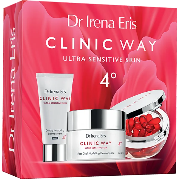 Dr Irena Eris Clinic Way 4° Lifting zestaw krem na dzień, 50 ml + krem na noc, 30 ml + dermokapsułki rewitalizujące, 30 szt.