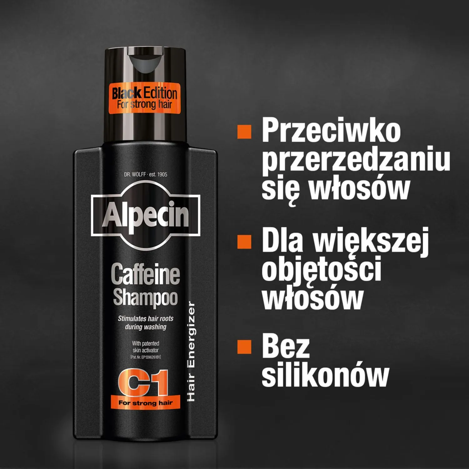 Alpecin C1 Black szampon kofeinowy, 250 ml 