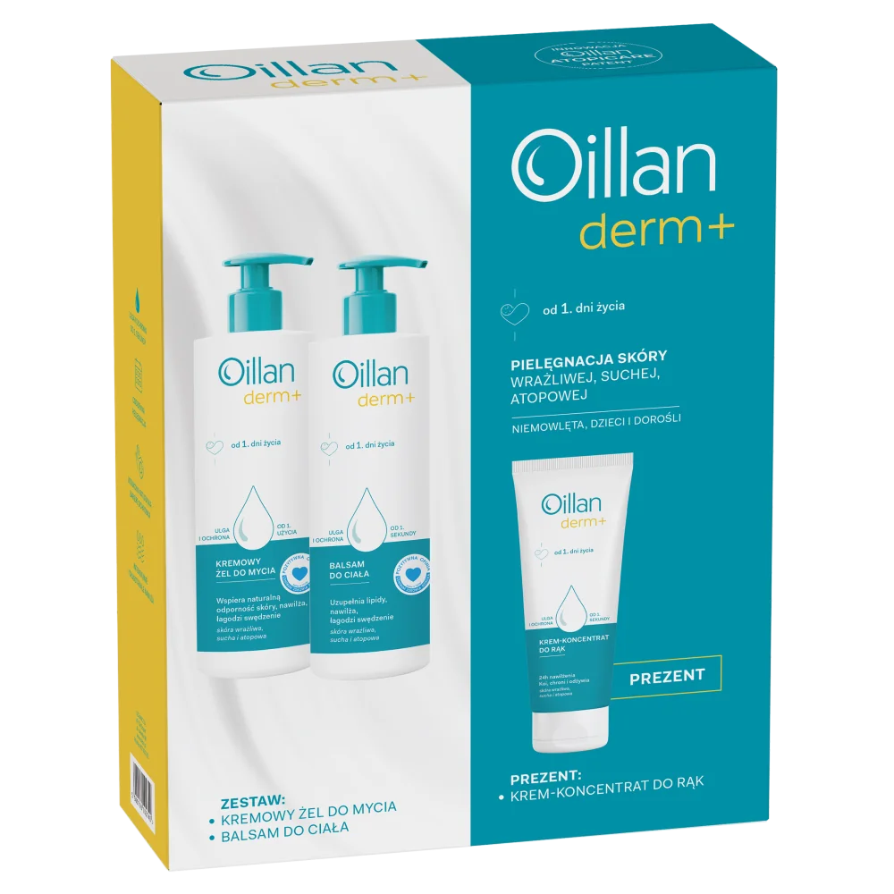 ZESTAW OILLAN DERM+ 400 ml + 400 ml + 75 ml