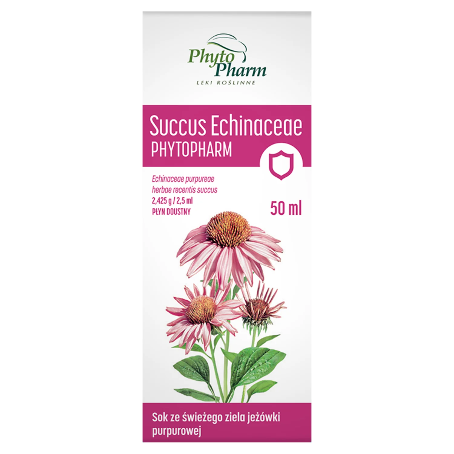 Succus Echinaceae Phytopharm, 2,425 g /2,5 ml, płyn doustny, 50 ml