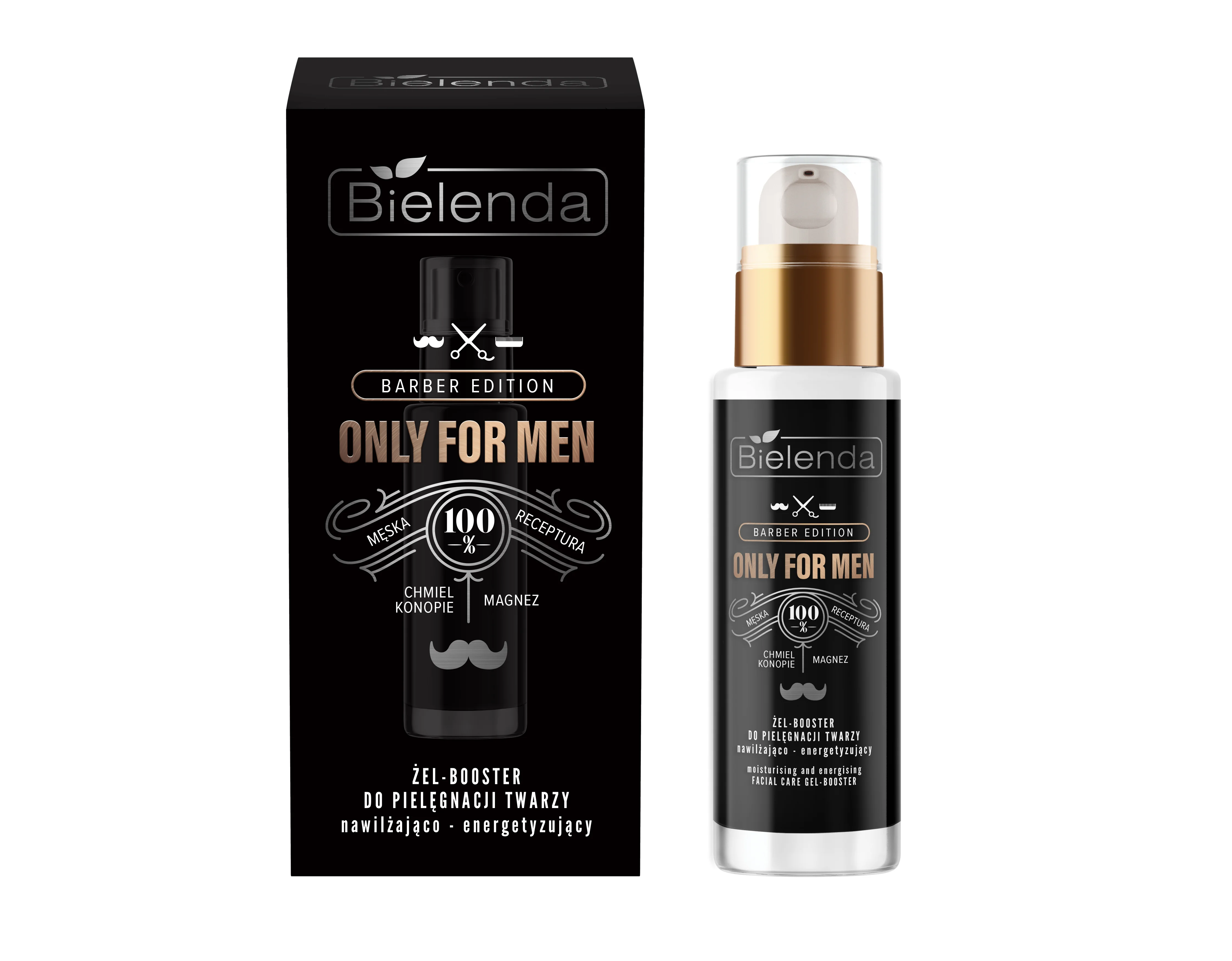 Bielenda Barber Edition, nawilżająco-energetyzujący żel-booster dla mężczyzn, 30 ml