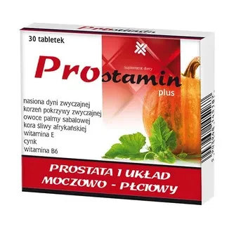 Prostamin Plus, suplement diety, 30 tabletek