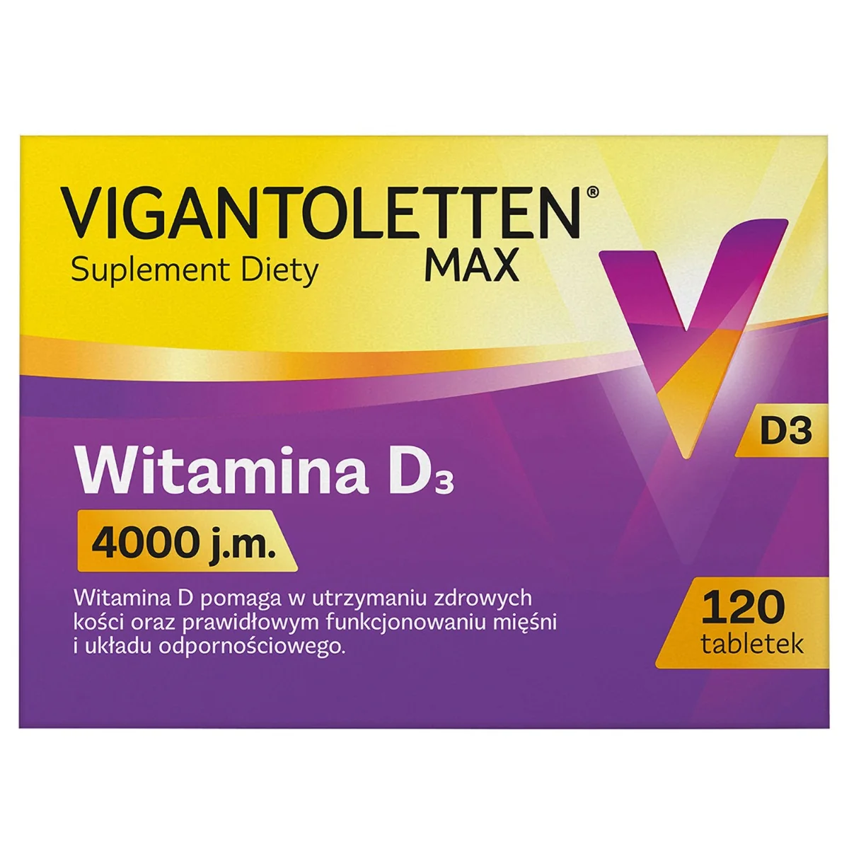 Vigantoletten Max 4000 j.m., 120 tabletek