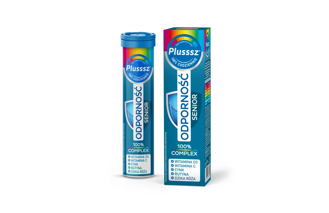 Plusssz Odporność Senior 100% Complex, suplement diety, tabletki musujące, 20 sztuk