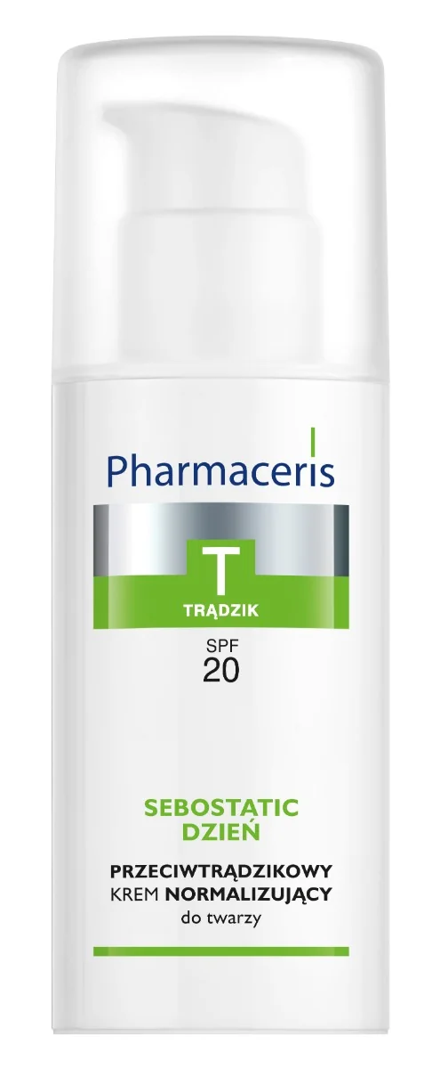 Pharmaceris T Sebostatic Dzień przeciwtrądzikowy krem normalizujący do twarzy zwężający pory SPF 20 / 50 ml