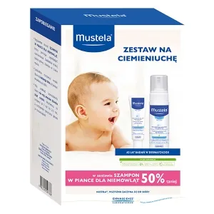 Mustela, zestaw na ciemieniuchę, krem, 40 ml + szampon, 150 ml 