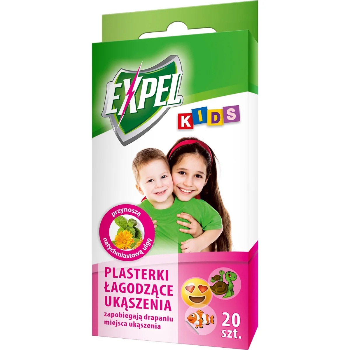 Expel Kids, plasterki łagodzące ukąszenia, 20 szt.