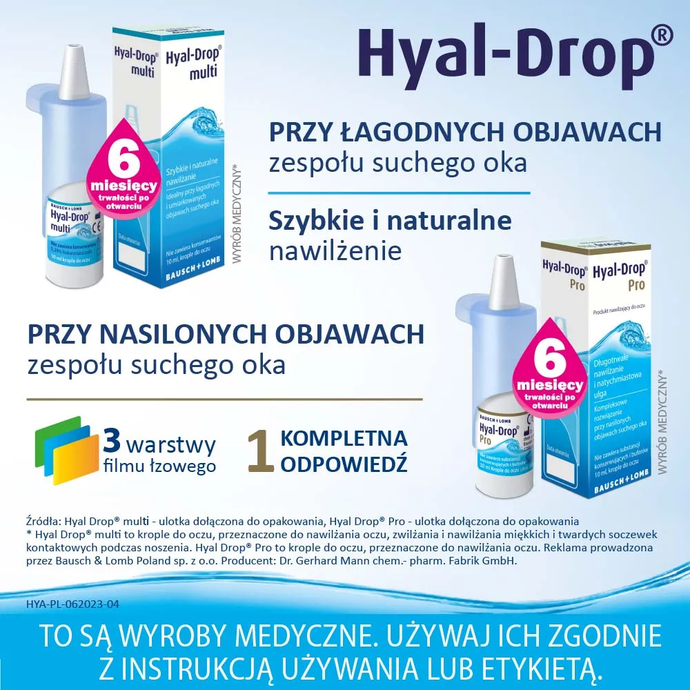 Hyal-Drop Multi, krople do oczu, 10 ml 
