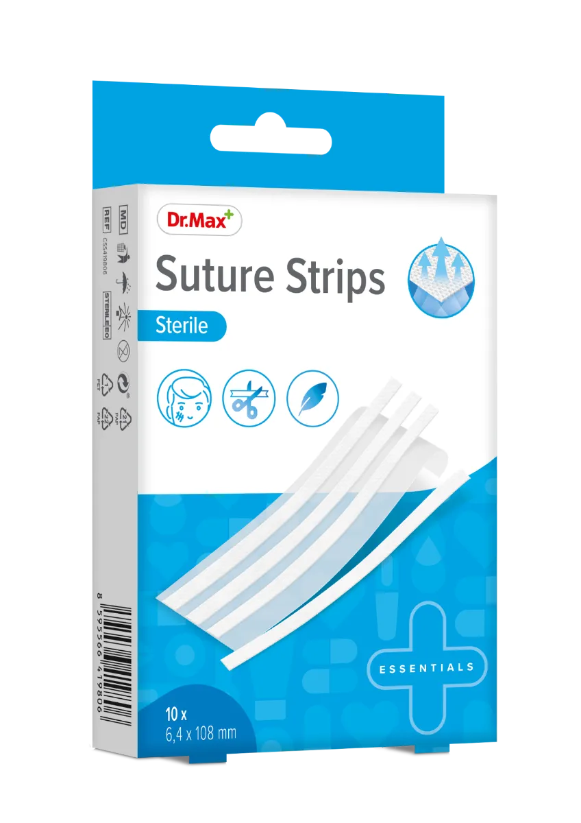 Suture Strips Dr.Max, paski do zamykania ran 6,4x108 mm, 10 sztuk