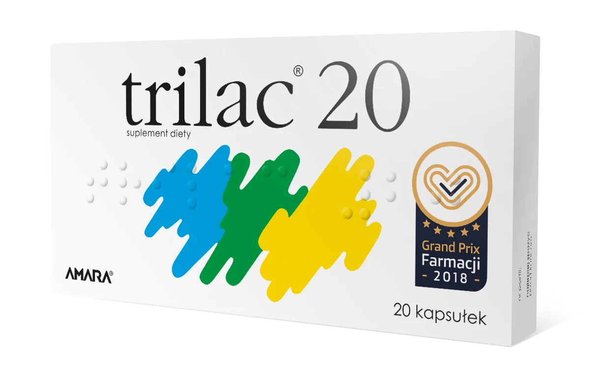 Trilac 20, probiotyk w kapsułkach, 20 sztuk