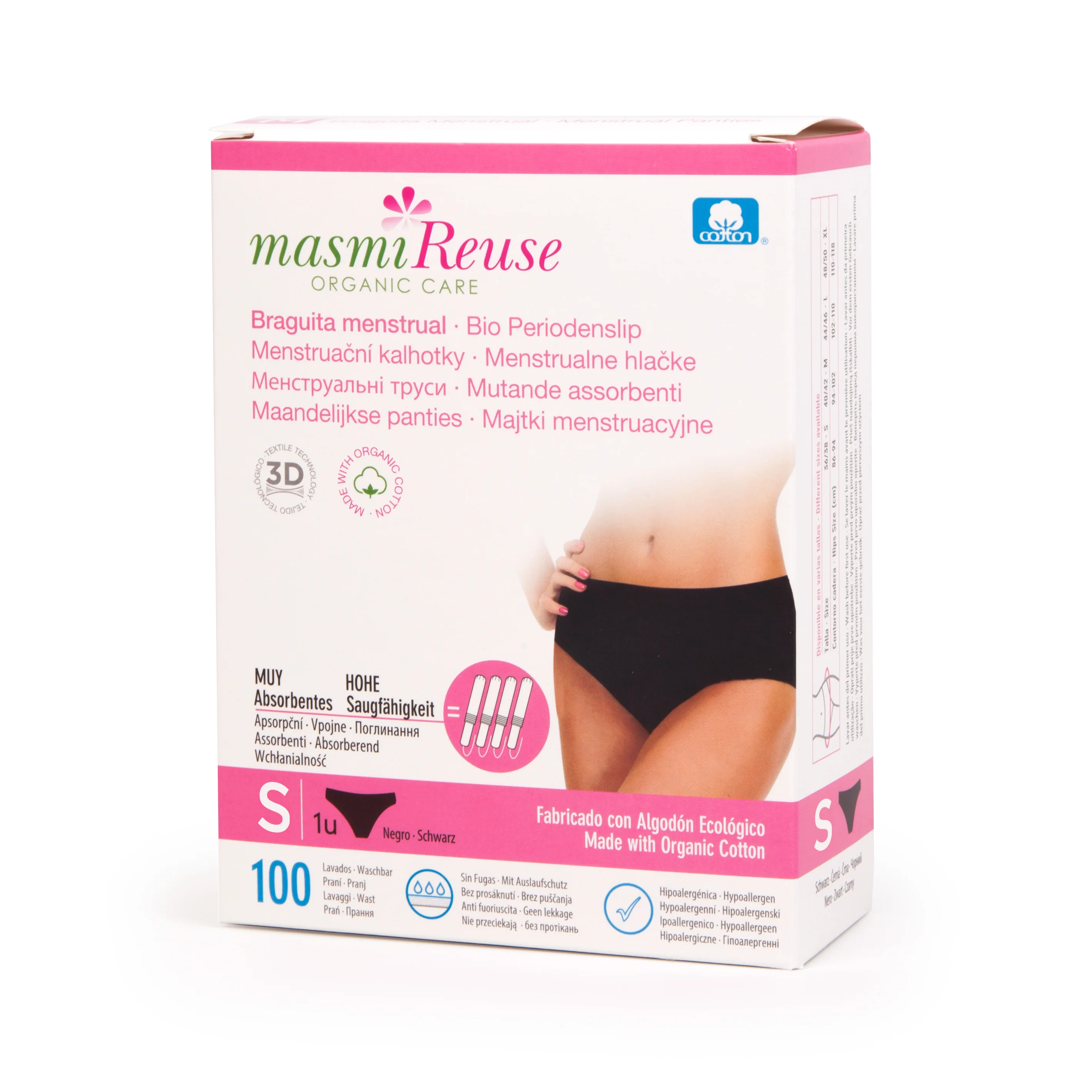 Masmi, majtki menstruacyjne Classic rozmiar S, 1 szt.