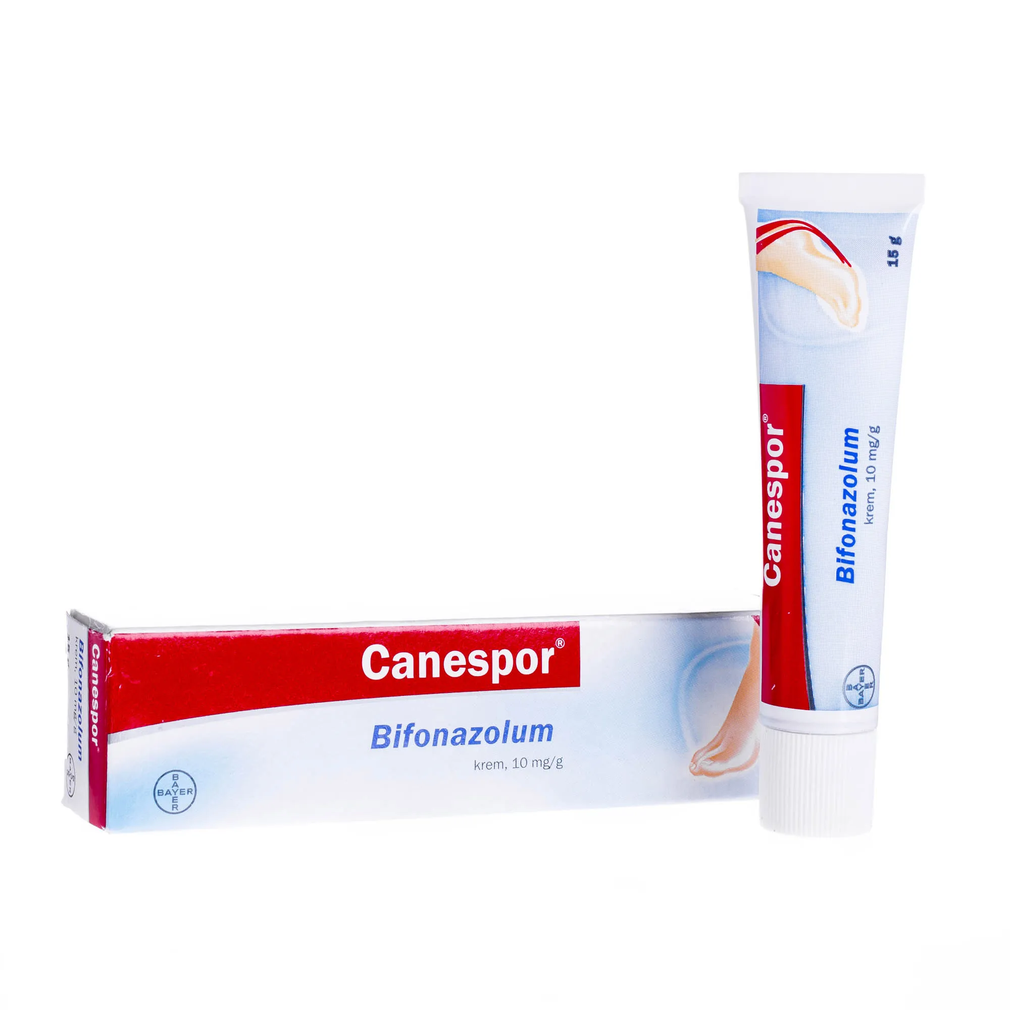 Canespor Bifonazolum 10 mg/g - krem przeciwgrzybiczny do stosowania miejscowego na skórę, 15 g 