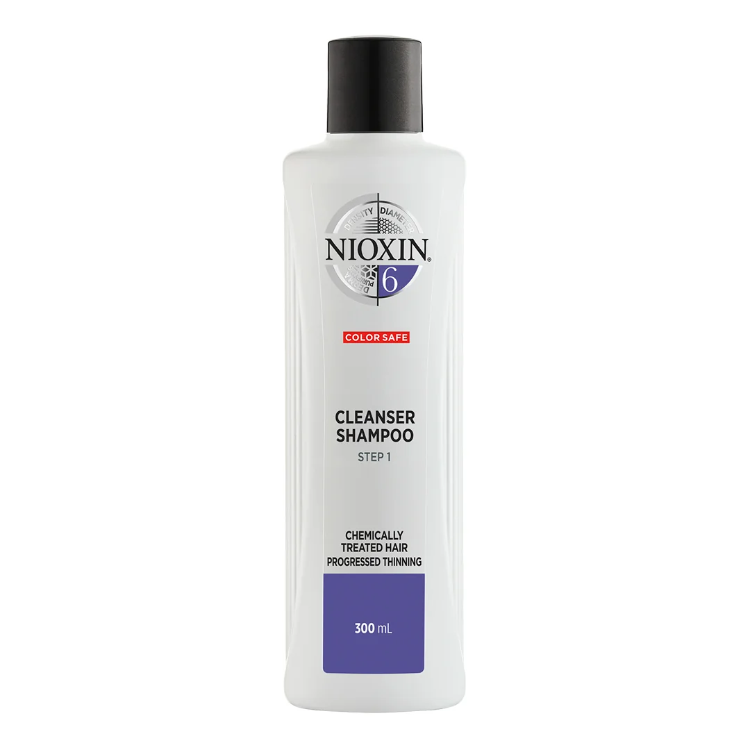 Nioxin System 6, szampon oczyszczający do włosów po zabiegach chemicznych, 300 ml