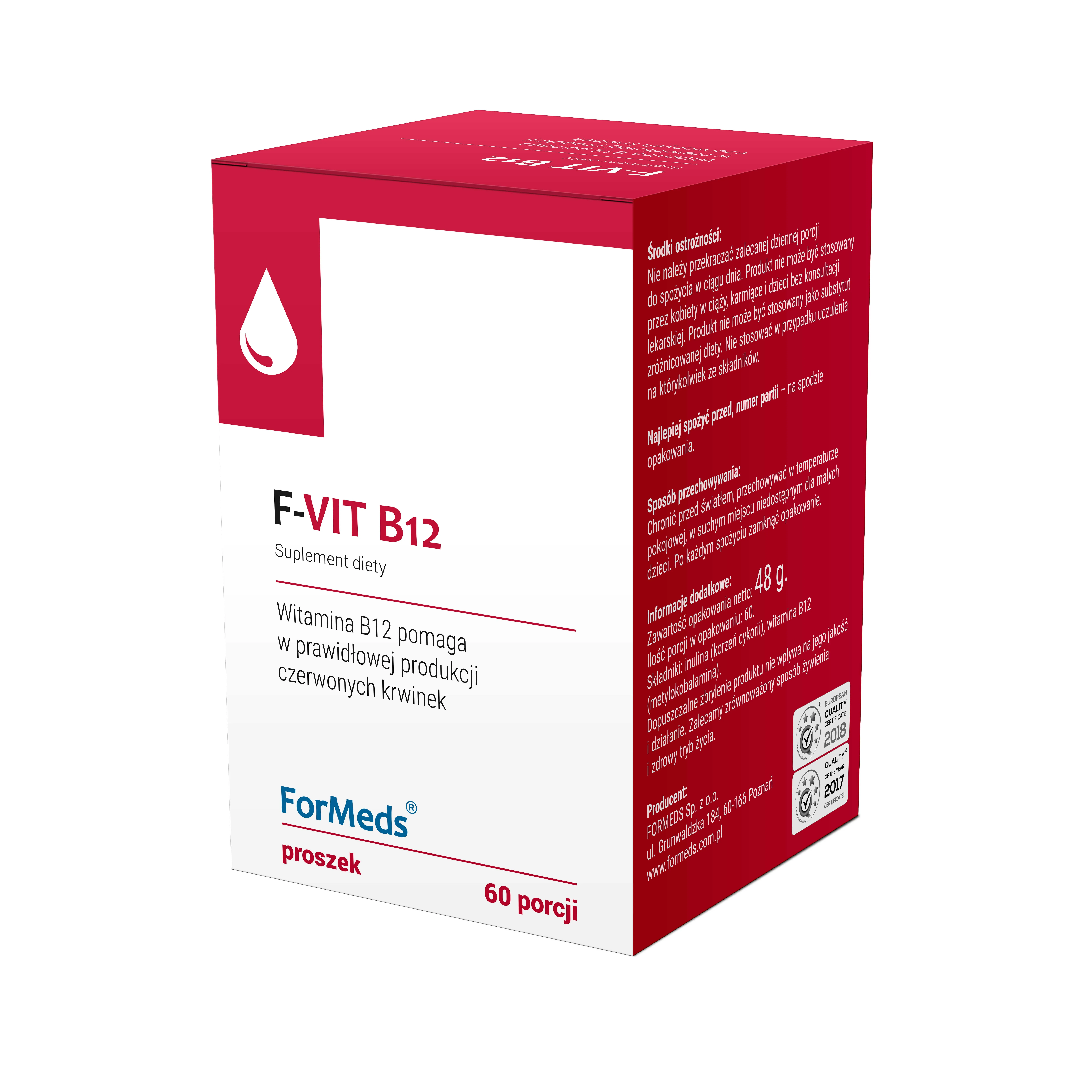 ForMeds F-VIT B12, suplement diety, proszek, 60 porcji
