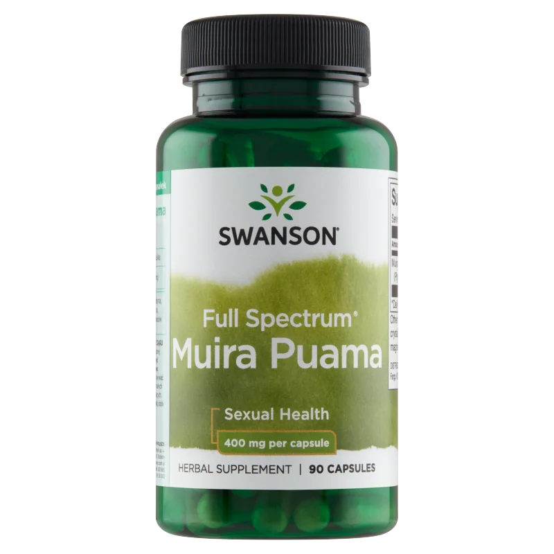 Swanson, Full Spectrum Muira puama, 400 mg, suplement diety, 90 kapsułek