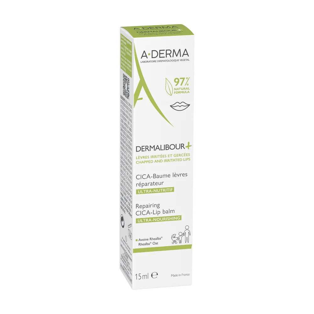 A-Derma Dermalibour+ CICA, balsam do ust regenerujący, 15 ml