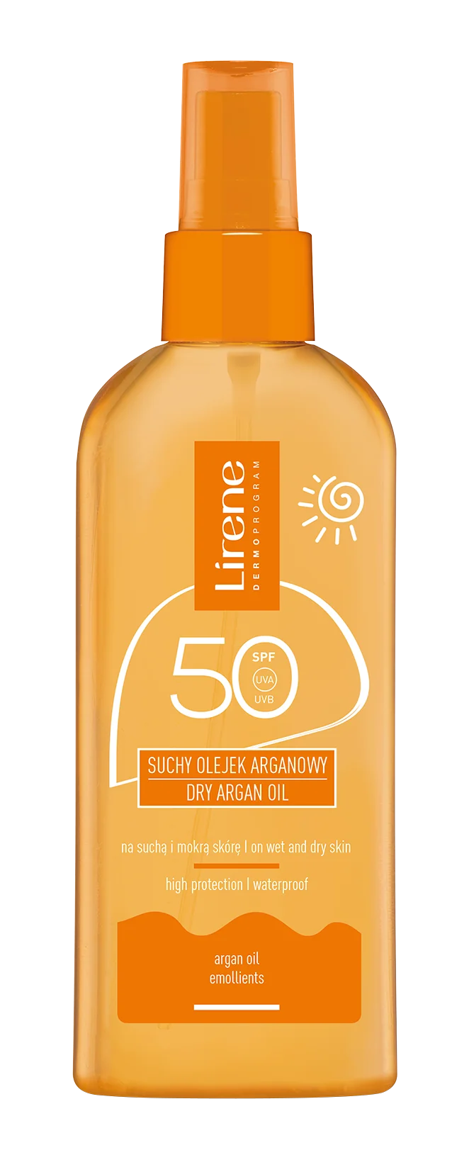 Lirene Sun, suchy olejek arganowy SPF 50, 150 ml