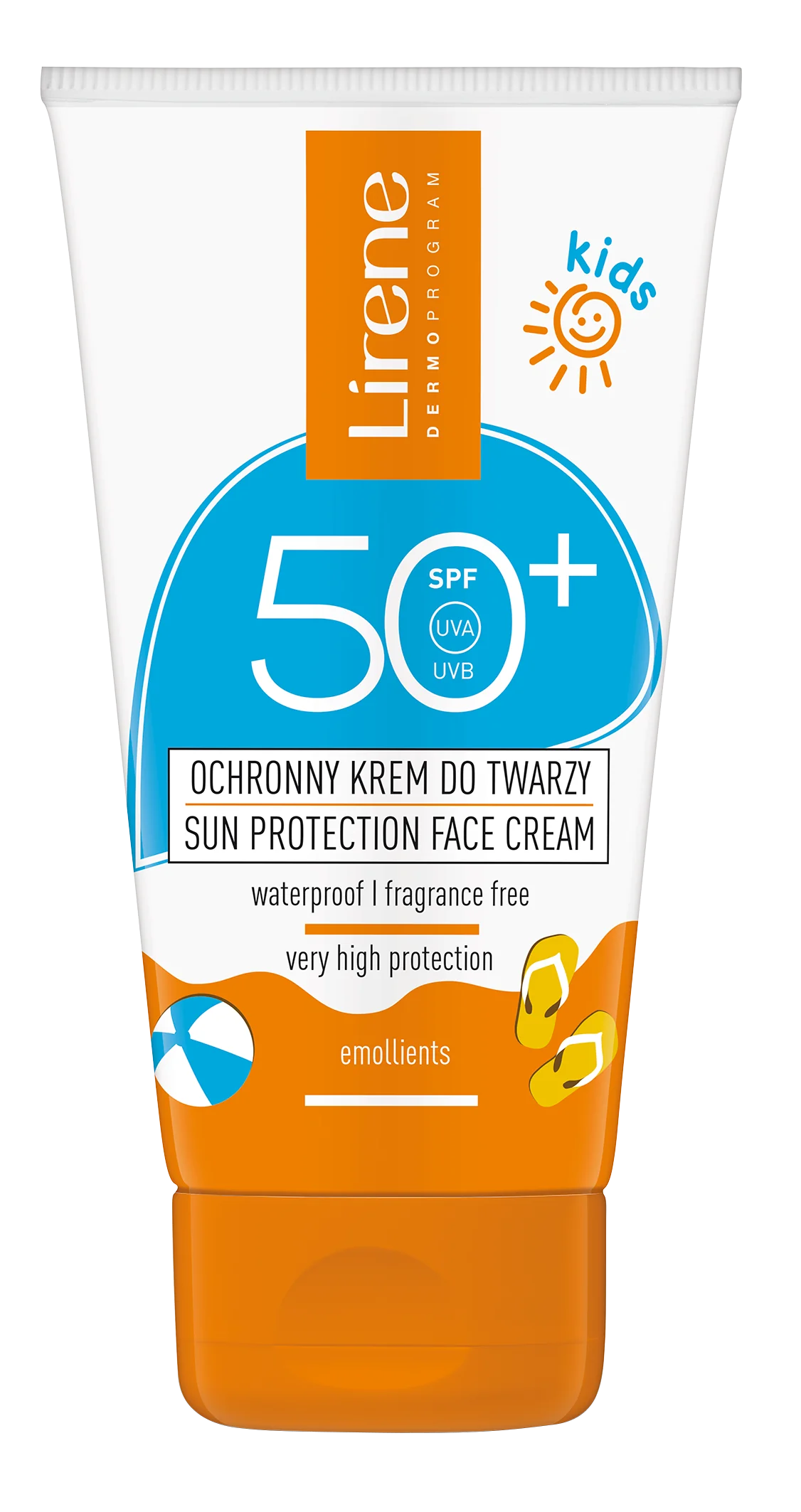 Lirene Sun Kids, ochronny krem do twarzy dla dzieci SPF 50+, 50 ml