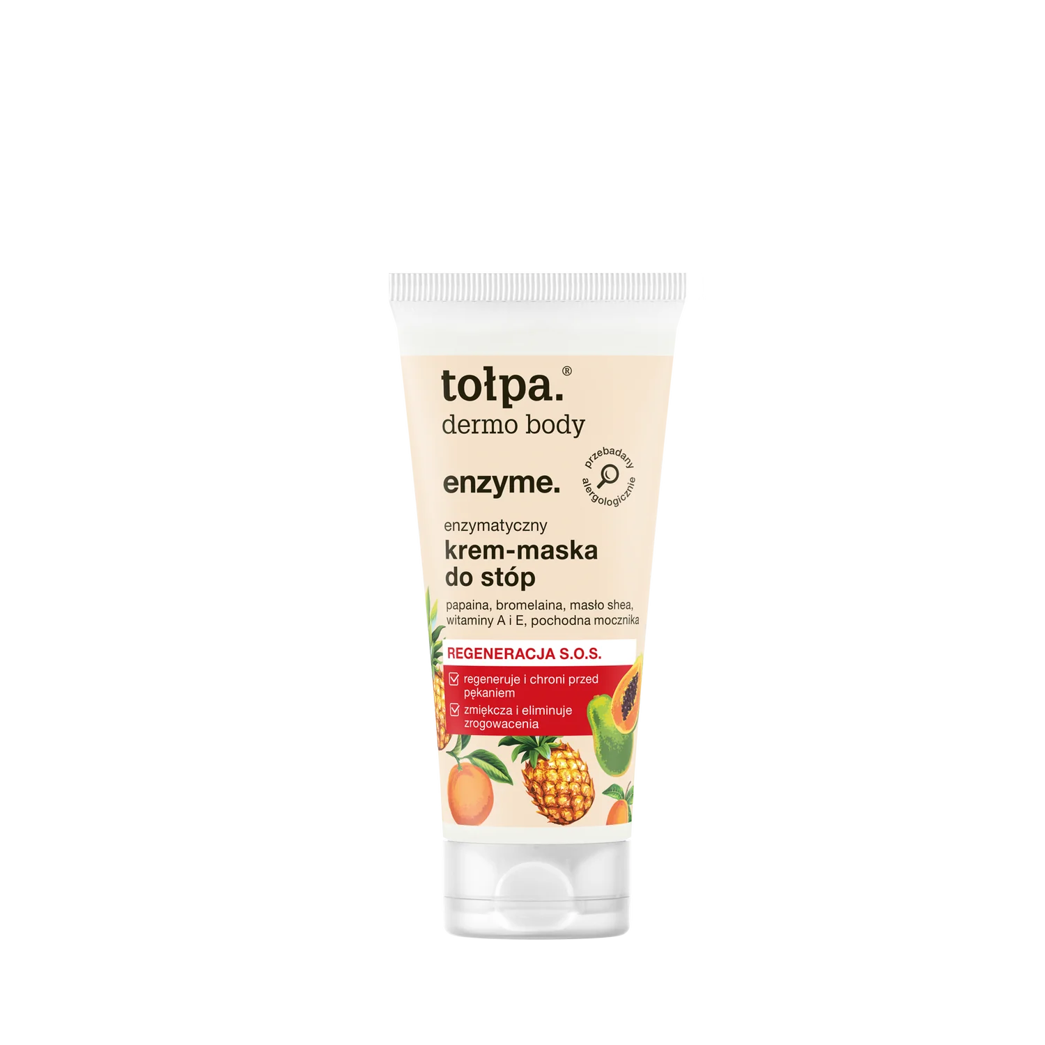 Tołpa Dermo Body Enzyme, enzymatyczny krem-maska do stóp, 60 ml