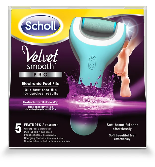 Scholl Velvet Smooth wet&dry rechargeable foot file - elektryczny pilnik do stóp z ładowarką