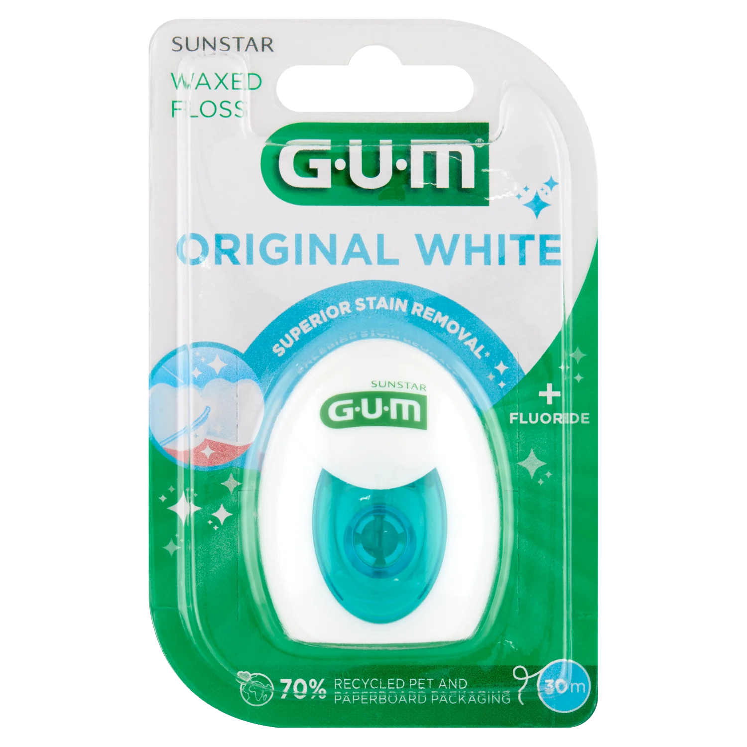 Sunstar Gum OriginalWhite, nić dentystyczna, 30 m