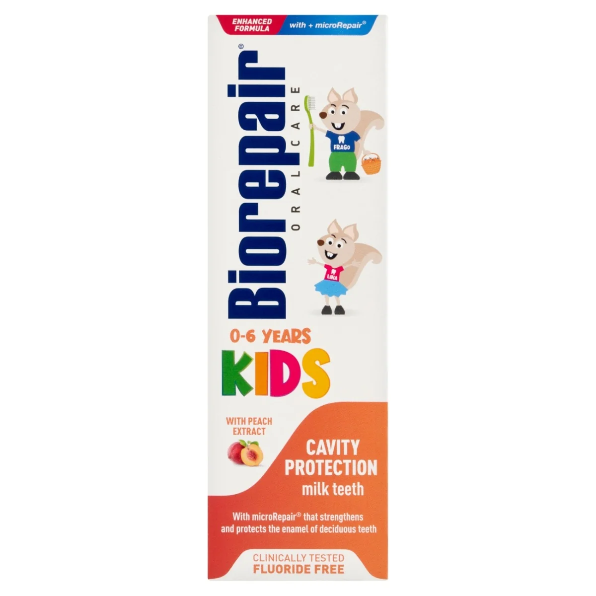 Pasta dla Dzieci Biorepair Kids, smak brzoskwiniowy dla dzieci 0-6lat, 50 ml