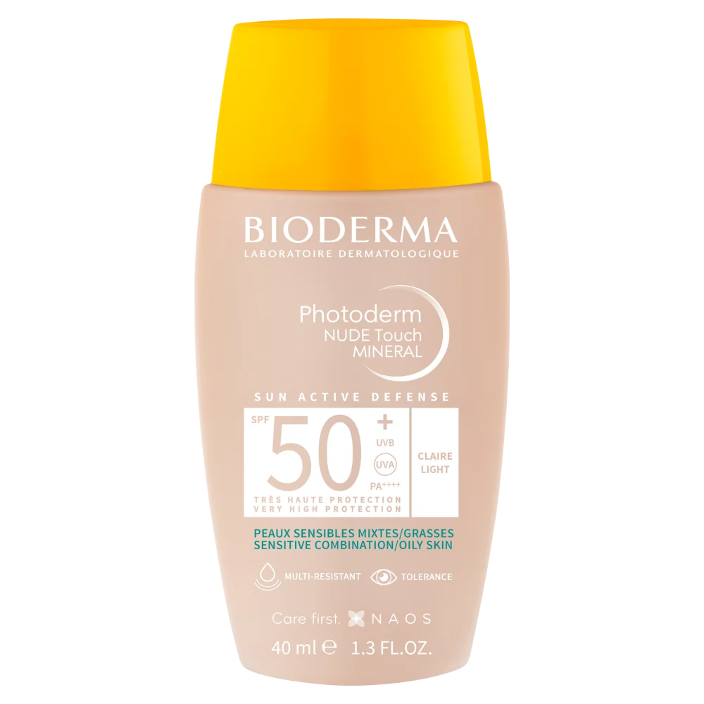 Bioderma Photoderm Nude Touch Mineral SPF 50+, jasny podkład, 40 ml