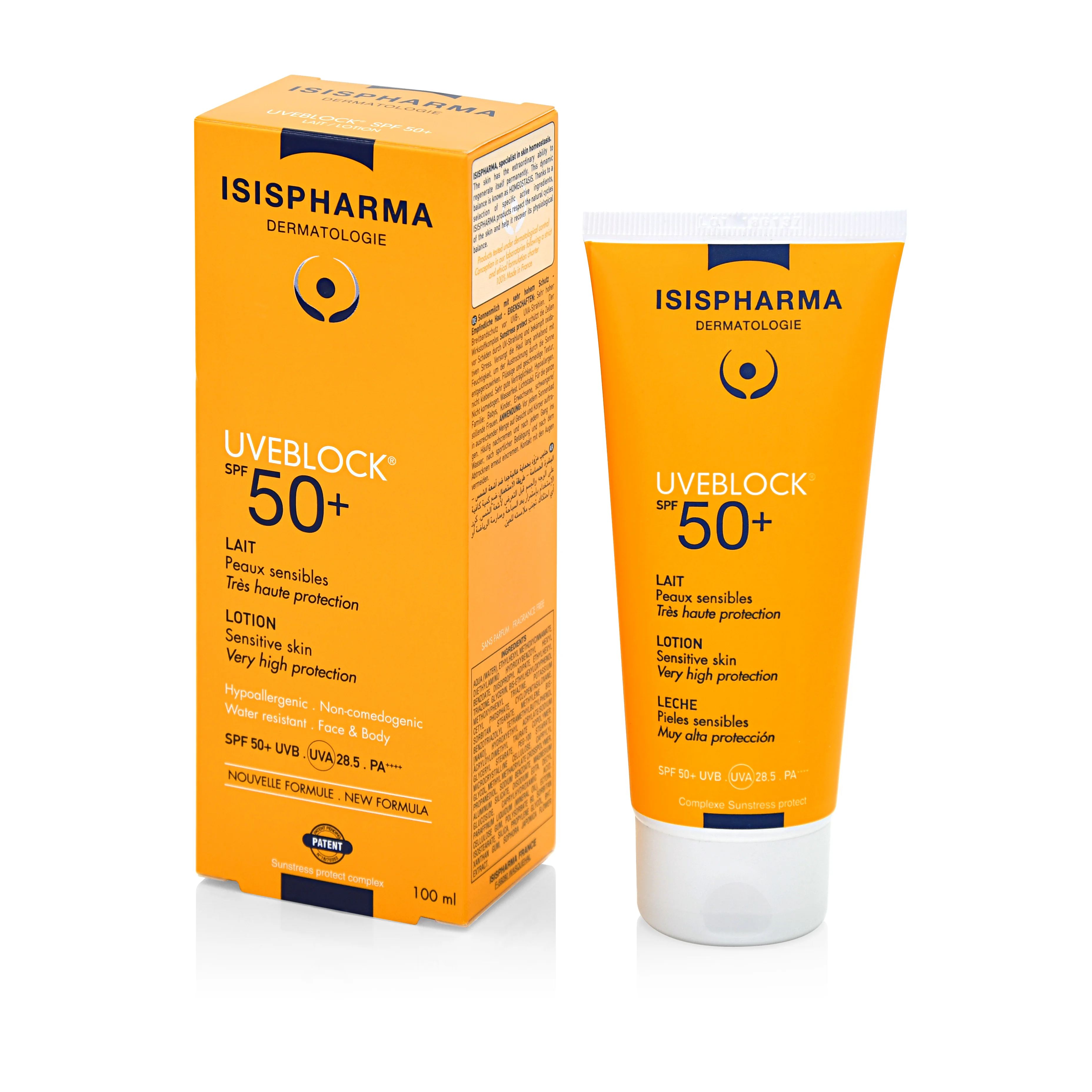 Isispharma Uveblock SPF 50+, mleczko z bardzo wysoką ochroną, 100 ml