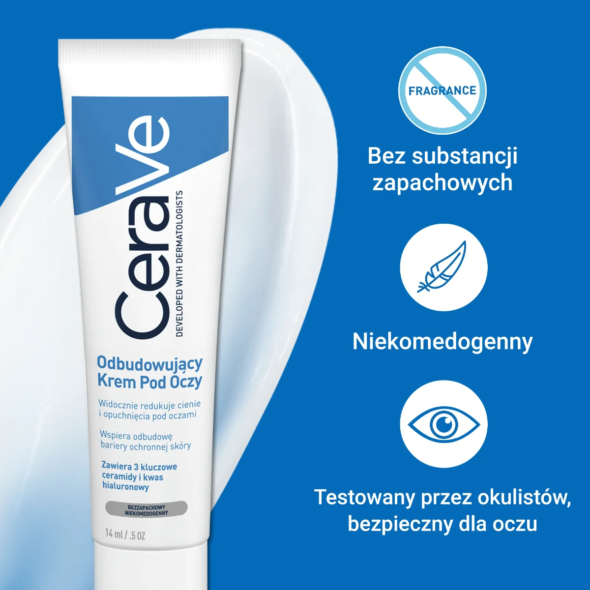 CeraVe krem odbudowujący pod oczy, 14 ml