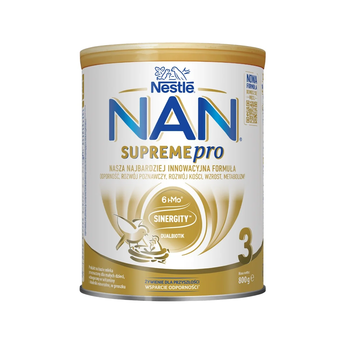 Nan Supremepro 3, Produkt na bazie mleka dla dzieci powyżej 1 roku życia, 800 g 