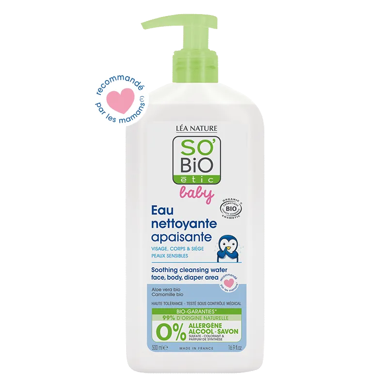 SO’BiO étic organiczna woda micelarna dla dzieci i niemowląt, 500 ml
