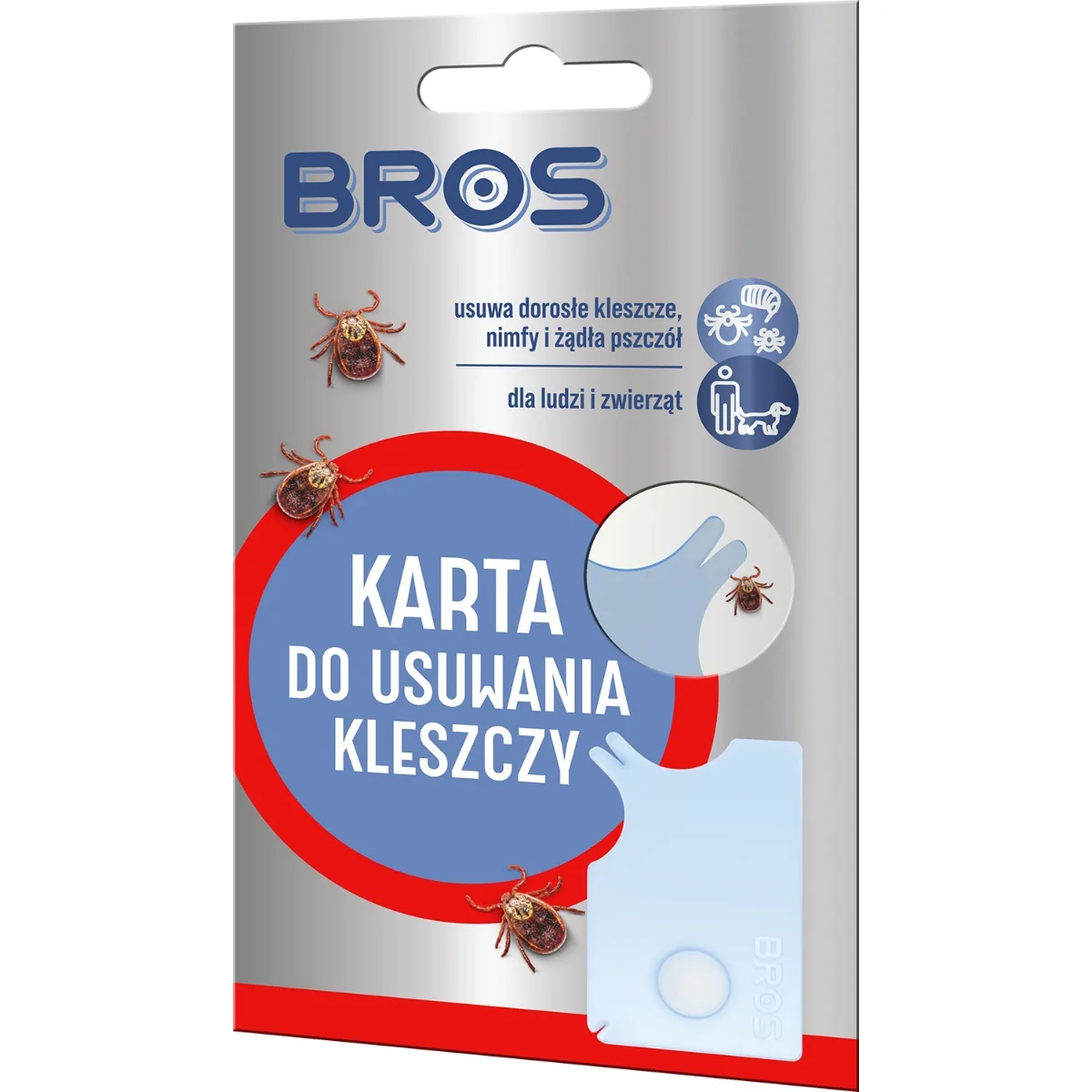 BROS, karta do usuwania kleszczy, 1 szt.