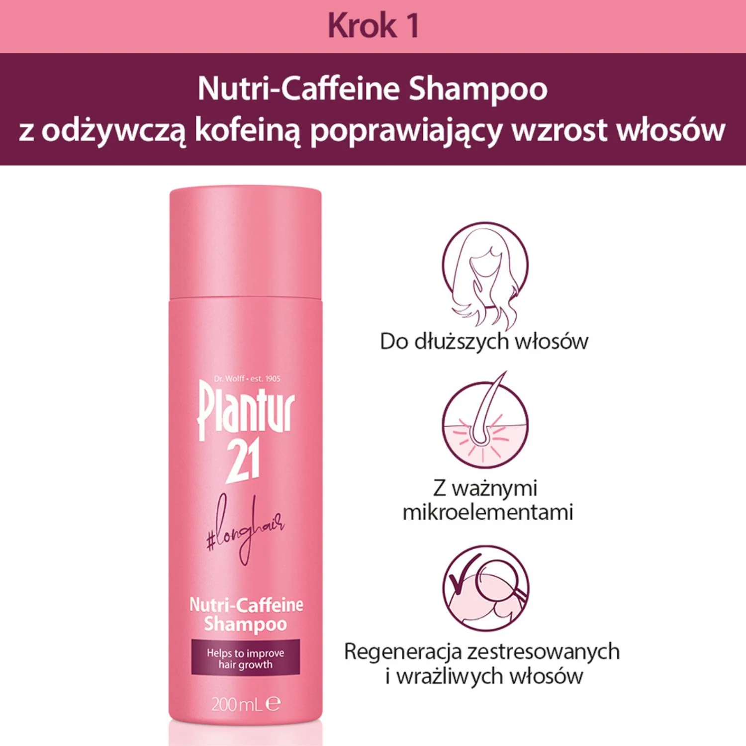 Plantur 21 Nutri-Caffeine #longhair szampon kofeinowy, 200 ml