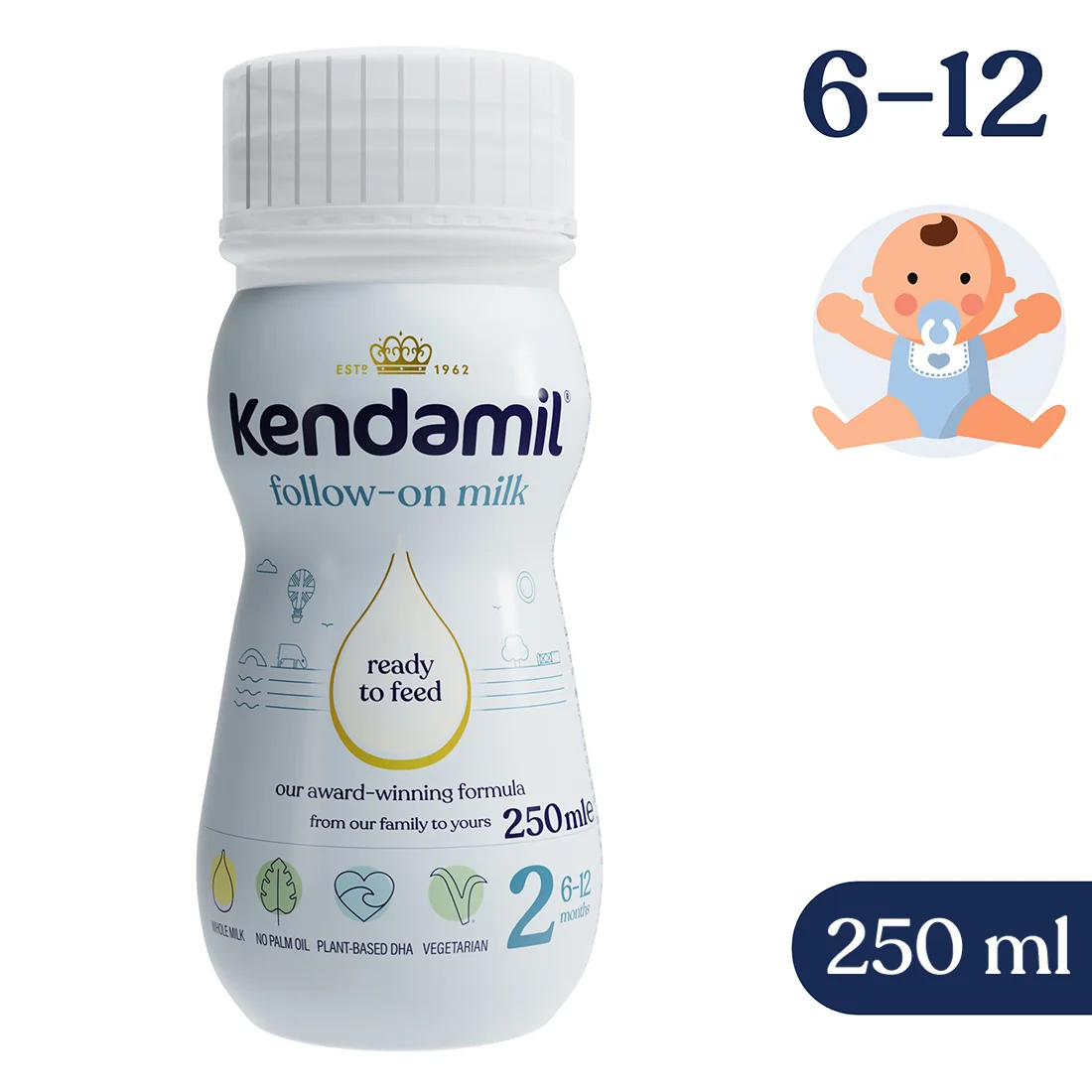 Kendamil 2, mleko następne w płynie, 250 ml