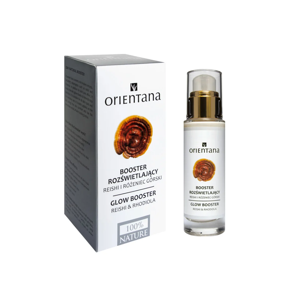 Orientana Reishi i Różeniec Górski, booster rozświetlający, 30 ml