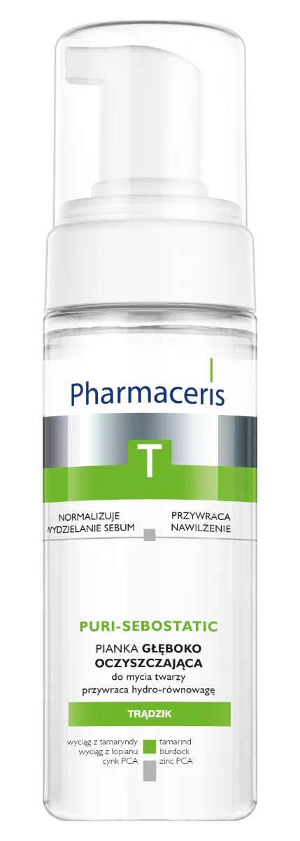 Pharmaceris T puri-sebostatic pianka oczyszczająca do twarzy, 150 ml