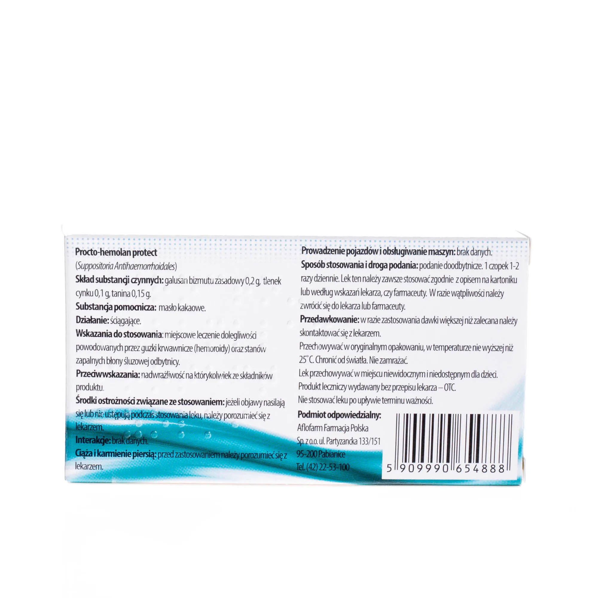 Procto-Hemolan Protect (Suppositoria Antihaemorrhoidales), 10 sztuk 