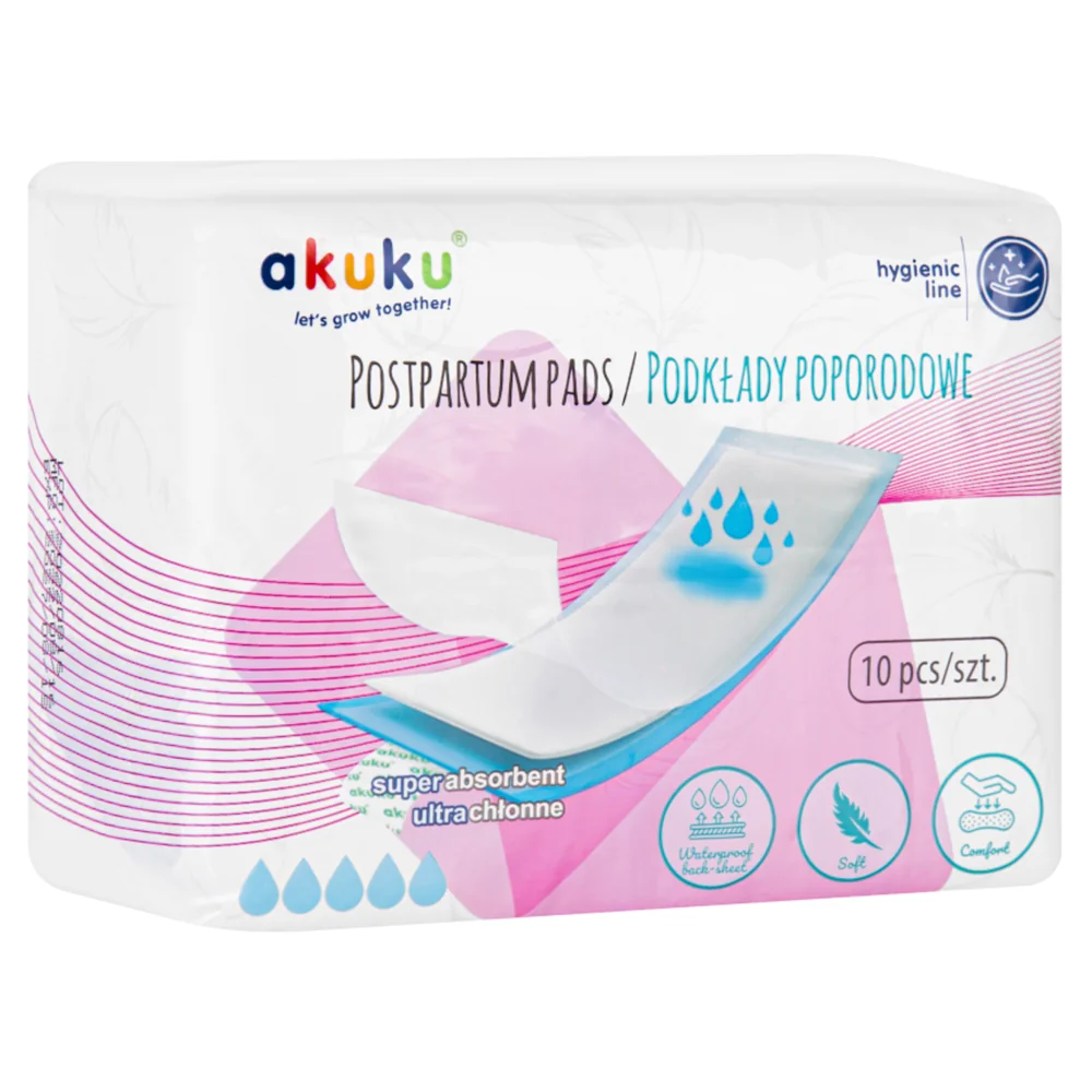 Akuku, podkłady poporodowe, ultrachłonne, A0369, 10 sztuk