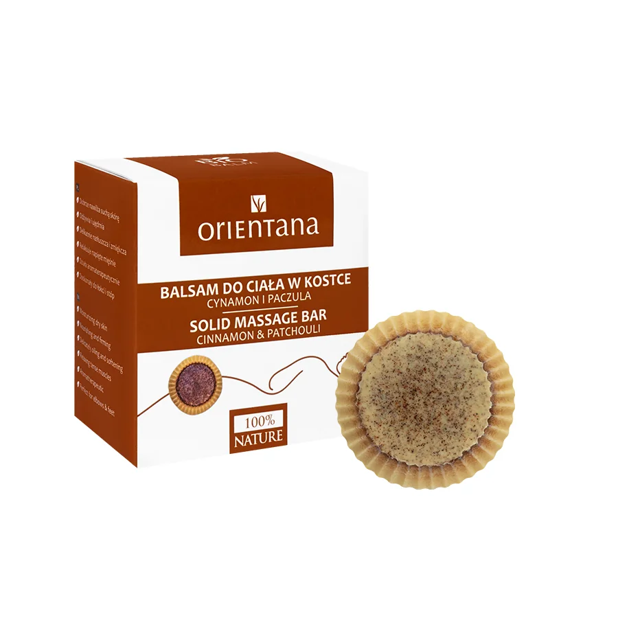 Orientana balsam do ciała w kostce Cynamon i Paczula, 60 g