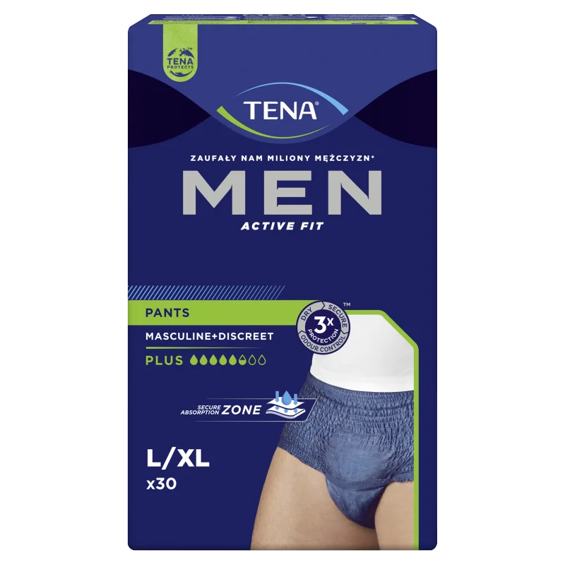 Tena Men Pants Plus, bielizna chłonna, rozmiar L/XL, 30 sztuk