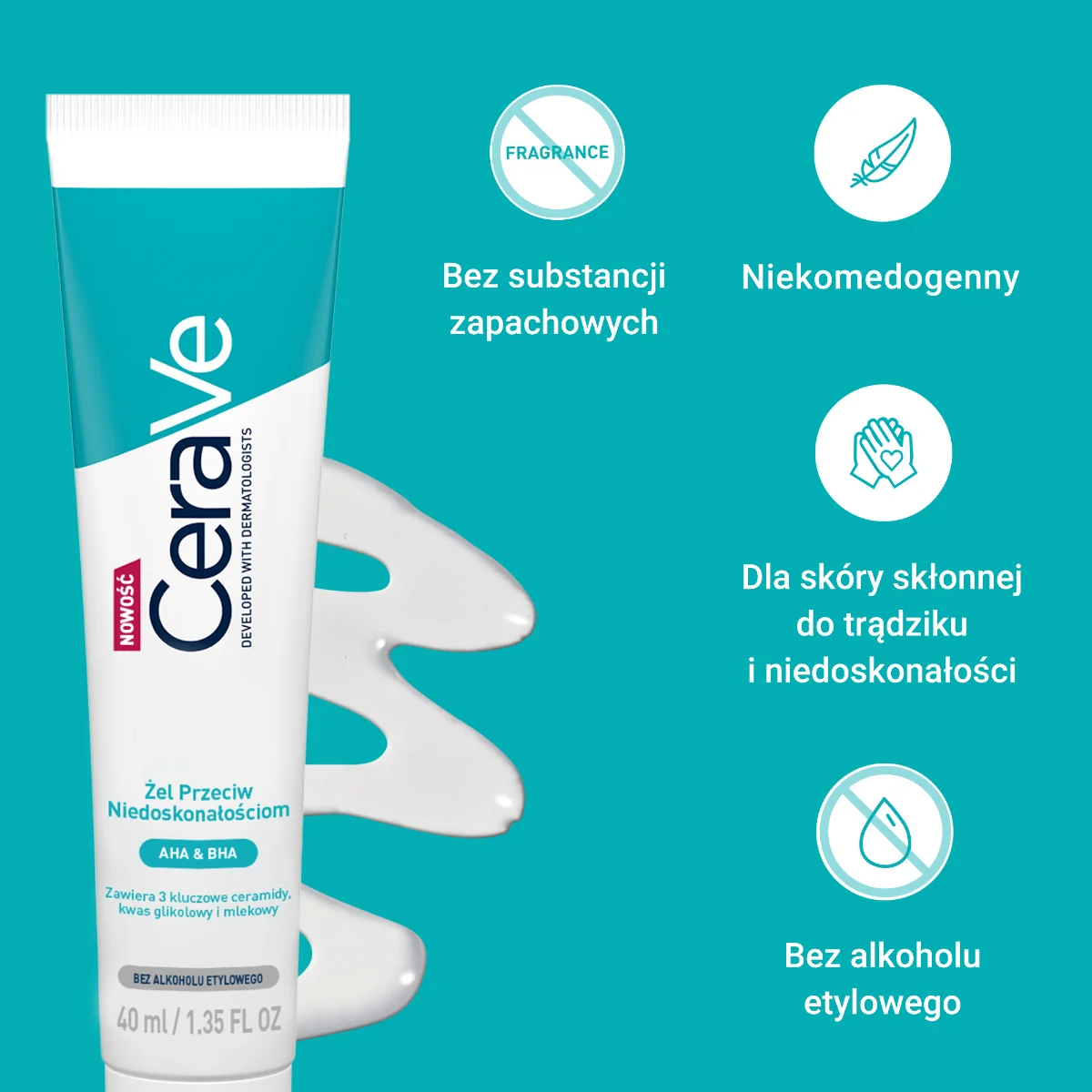 CeraVe żel przeciw niedoskonałościom, 40 ml