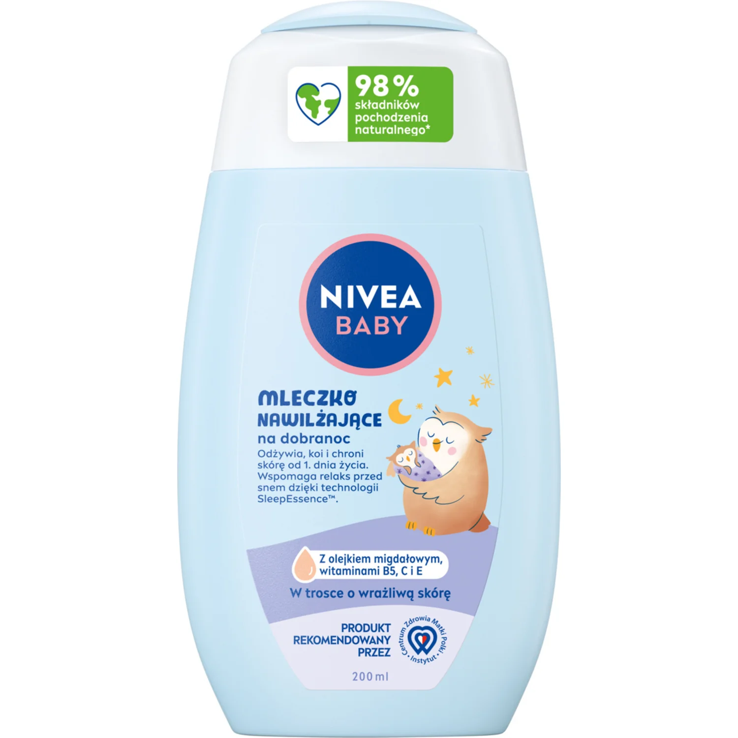 Nivea Baby Dobranoc, mleczko nawilżające, 200 ml