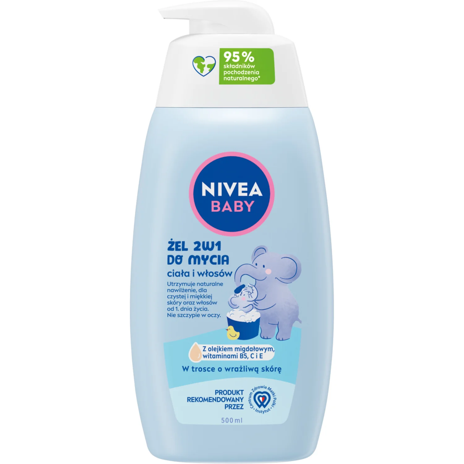 Nivea Baby żel 2w1 do mycia ciała i włosów, 500 ml